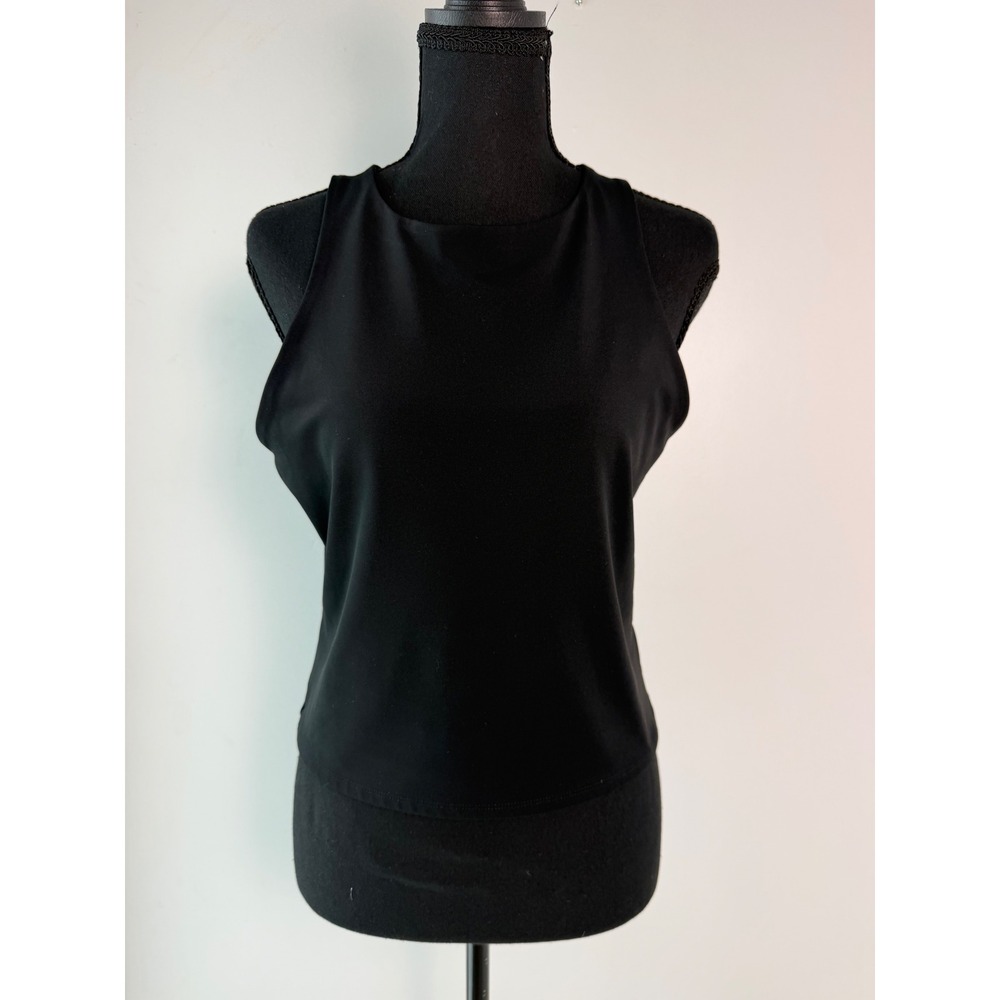 Express Basic Body Contour Black Sleeveless Tank Top Clean Girl Workwear L